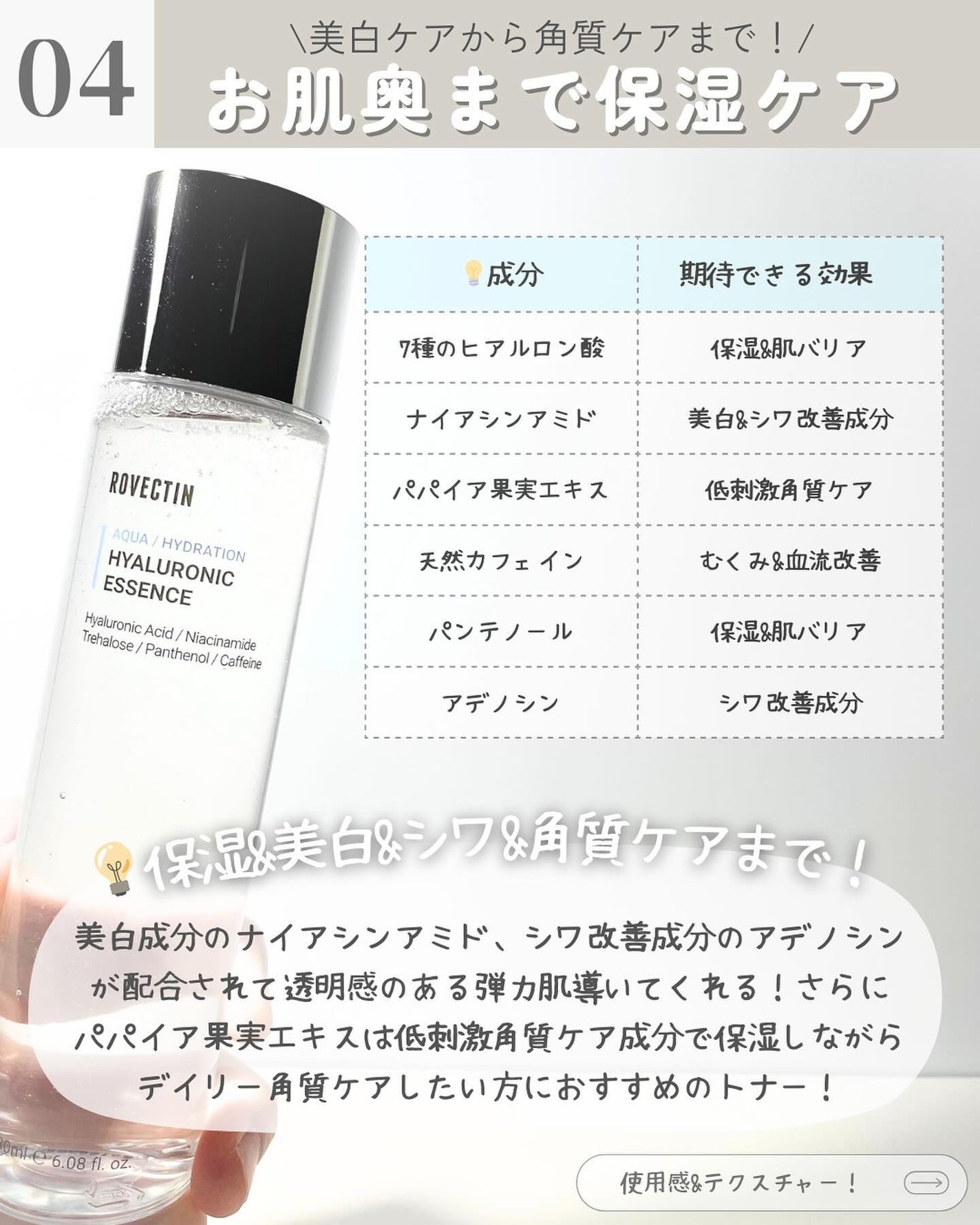 アクアヒアルロニックエッセンス/ロベクチン/化粧水を使ったクチコミ(5枚目)