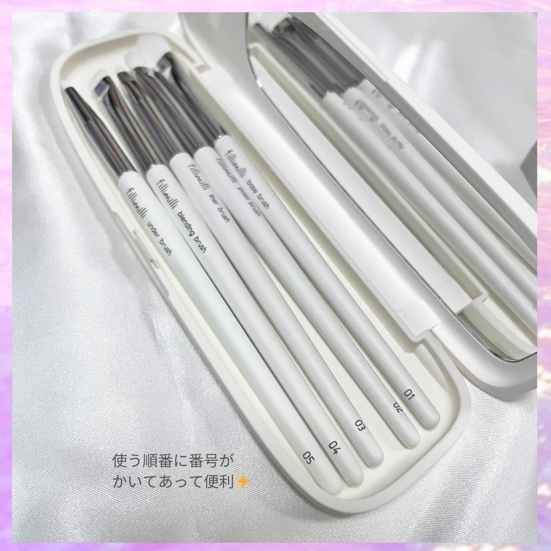 fillimilli アイメイクブラシセット/fillimilli/メイクブラシを使ったクチコミ（2枚目）