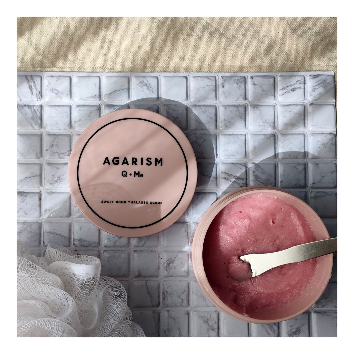 Q+Me スウィート ボム タラソ スクラブ/AGARISM/バスト・ヒップケアを使ったクチコミ(1枚目)