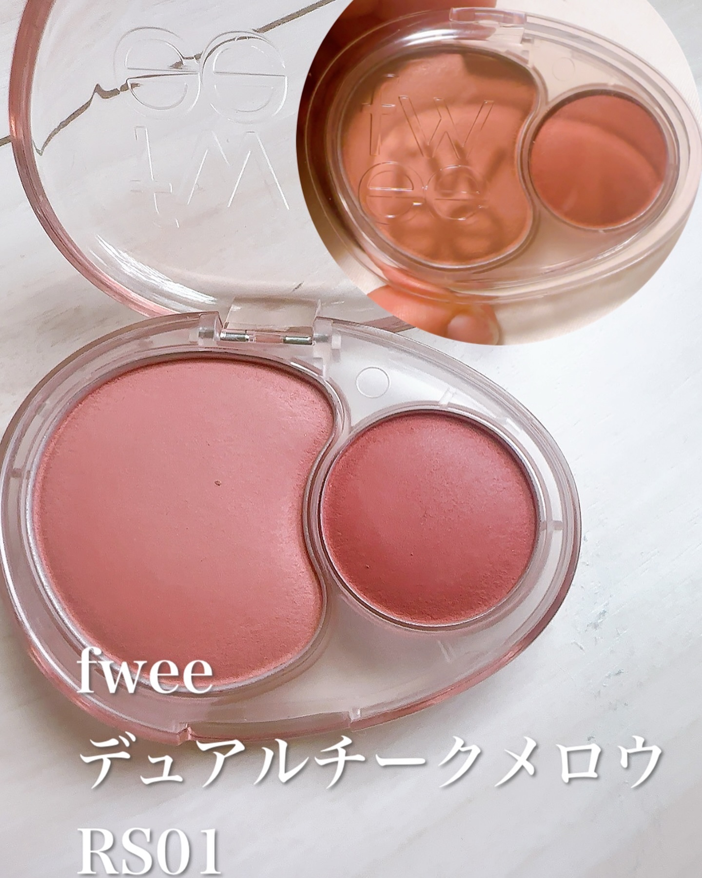 ジューシー パン ウォーター ブラッシャー CR02 PERSIMMON/A’pieu/リキッドチークを使ったクチコミ（2枚目）