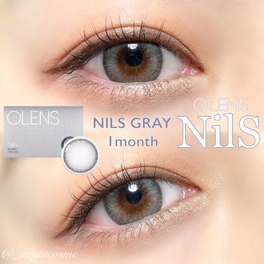 OLENS Nils seriesのクチコミ「グレーカラーのしっかり盛れカラコン♡
ーーーーーー
OLENS
NilS
NILS GRAY
.....」（1枚目）