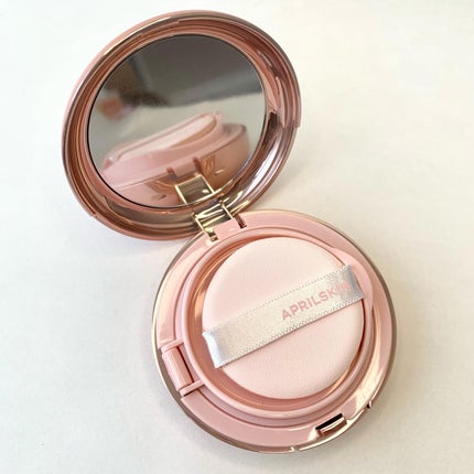 ハイパーカバーフィットクッション ピンク(桜エディション)/APRILSKIN/クッションファンデーションを使ったクチコミ(1枚目)