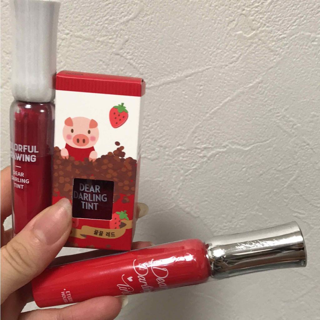 ディアダーリン ウォータージェルティント （アイスティント）/ETUDE/口紅を使ったクチコミ（1枚目）