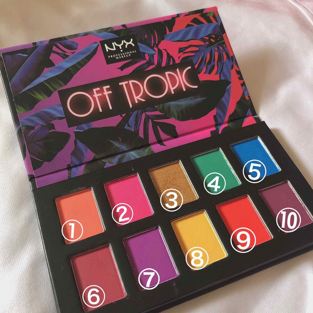 オフトロピック シャドウ パレット 01 カラー・ハスタ ラ ビスタ/NYX Professional Makeup/アイシャドウパレットを使ったクチコミ（2枚目）