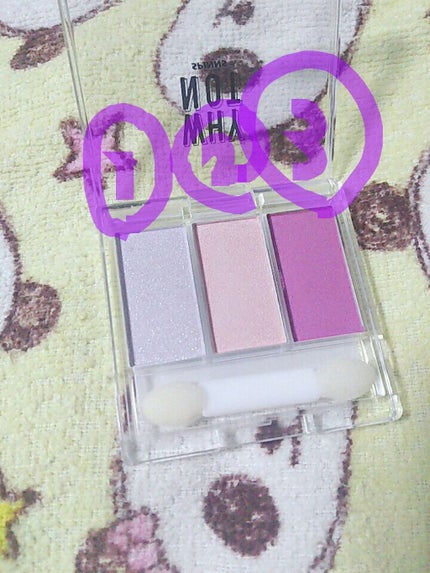 WHY NOT SPINNS 3色アイシャドウ/DAISO/アイシャドウパレットを使ったクチコミ(3枚目)