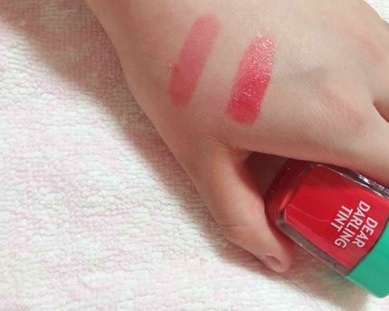 ディアダーリン ウォータージェルティント (アイスティント)/ETUDE/口紅を使ったクチコミ(2枚目)