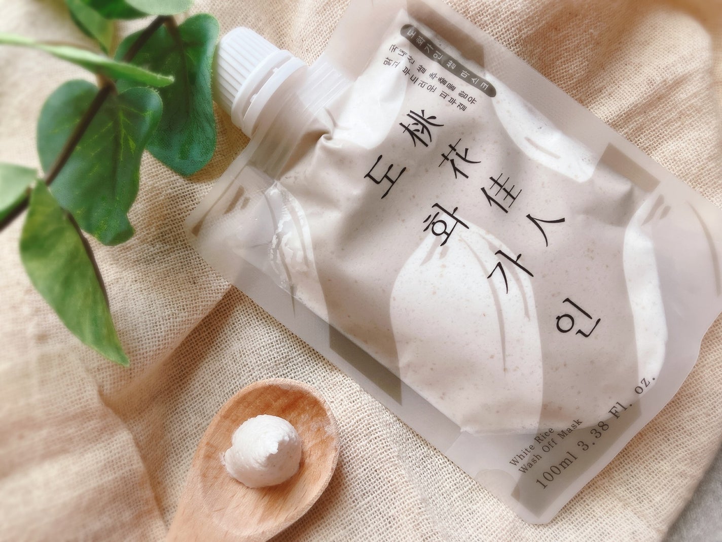 ぴぴちゃん22@フォロバ100% on LIPS 「透明感のある明るい肌へ🤍🌿桃花佳人米マスクパック🌿内容量:10..」(3枚目)