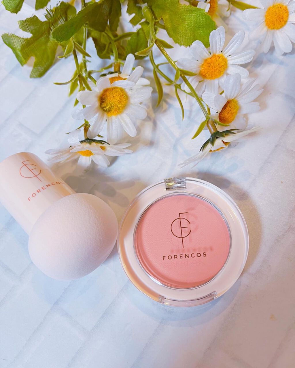 ベアブラッシャー パフ付き/フォレンコス/パウダーチークを使ったクチコミ(1枚目)