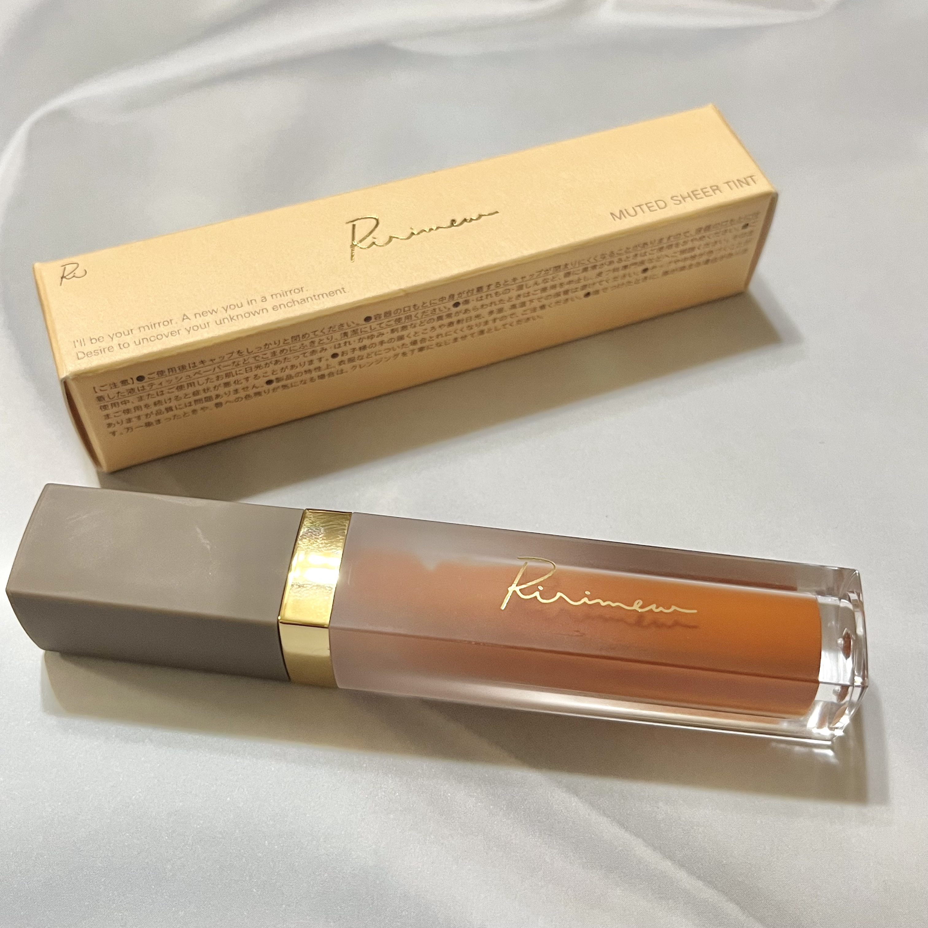 ミューテッドシアーティント 04 オレンジアールグレイ/Ririmew/リップティントを使ったクチコミ（2枚目）