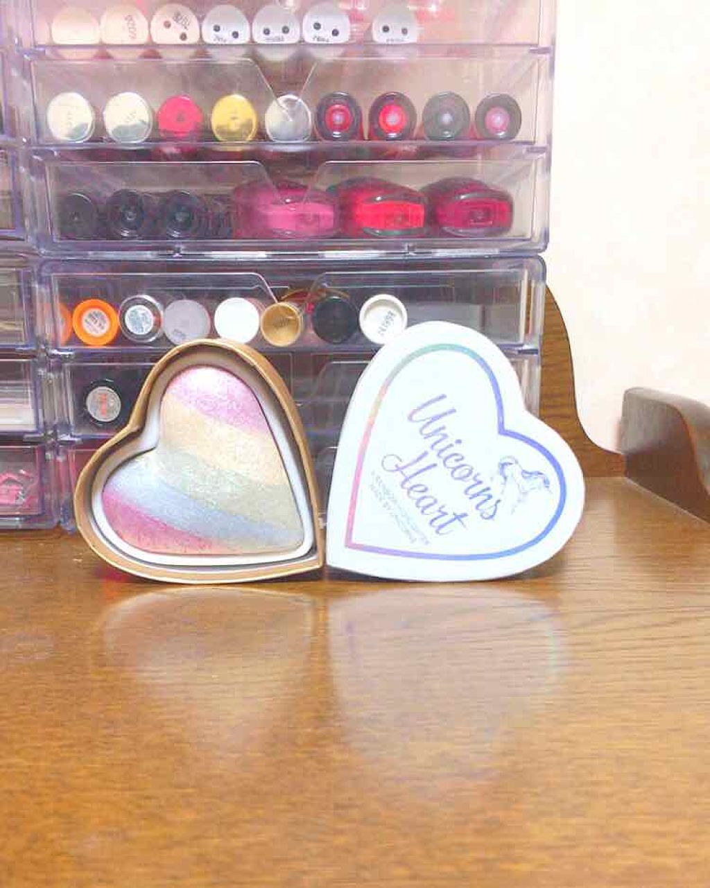 ハートハイライター ユニコーンハート/MAKEUP REVOLUTION/パウダーハイライトを使ったクチコミ(1枚目)