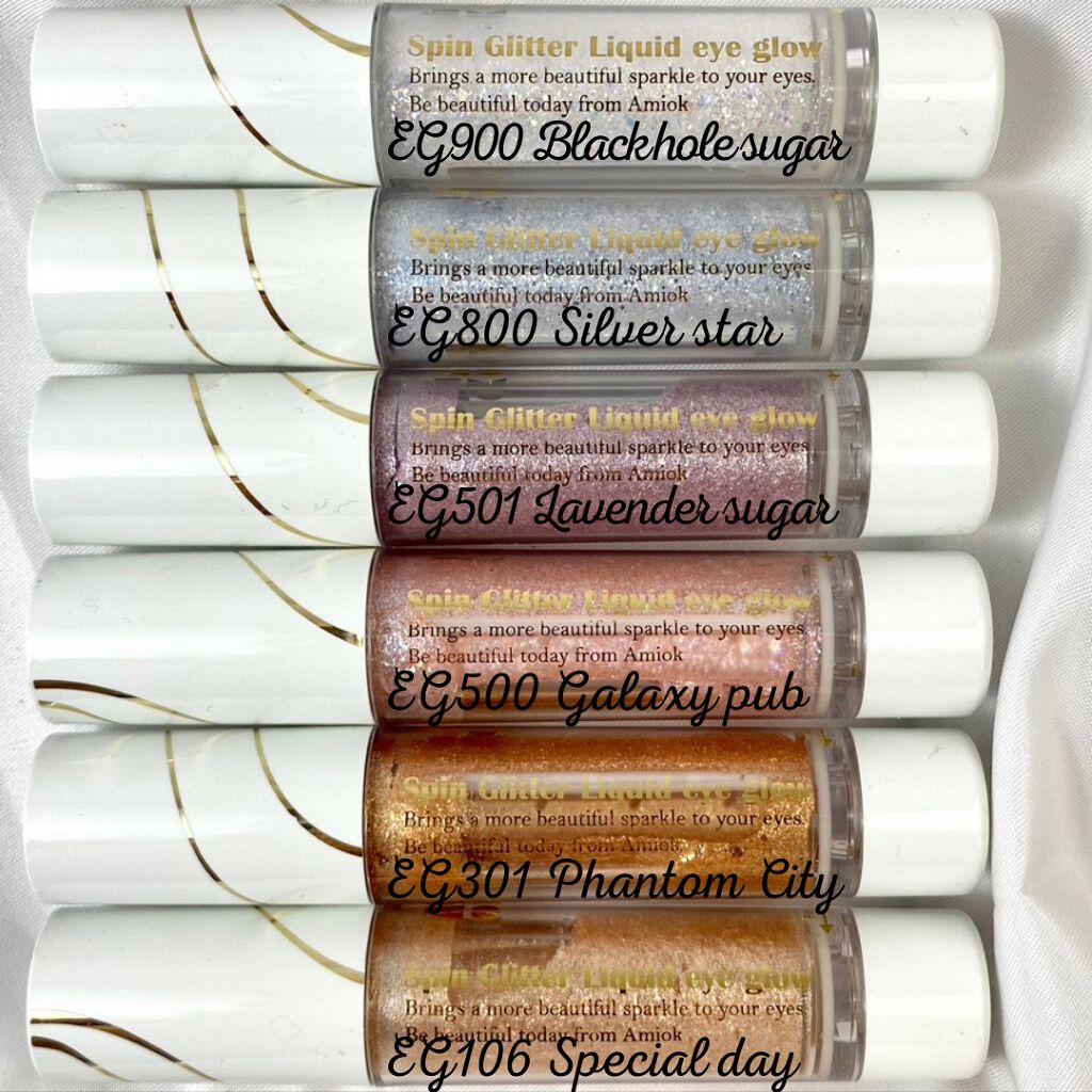 スピングリッターリキッドアイグロー/AMIOK/グリッターを使ったクチコミ（2枚目）
