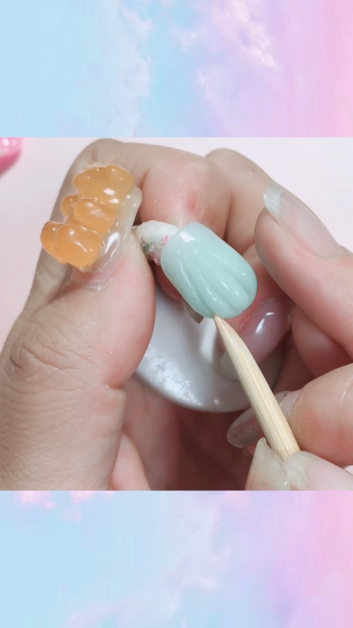 #ネイル,#貝殻ネイルのネイルデザイン