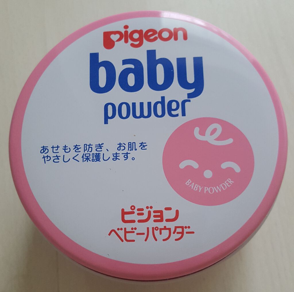 ベビーパウダーEピンク缶/ピジョン/ボディパウダーを使ったクチコミ（1枚目）