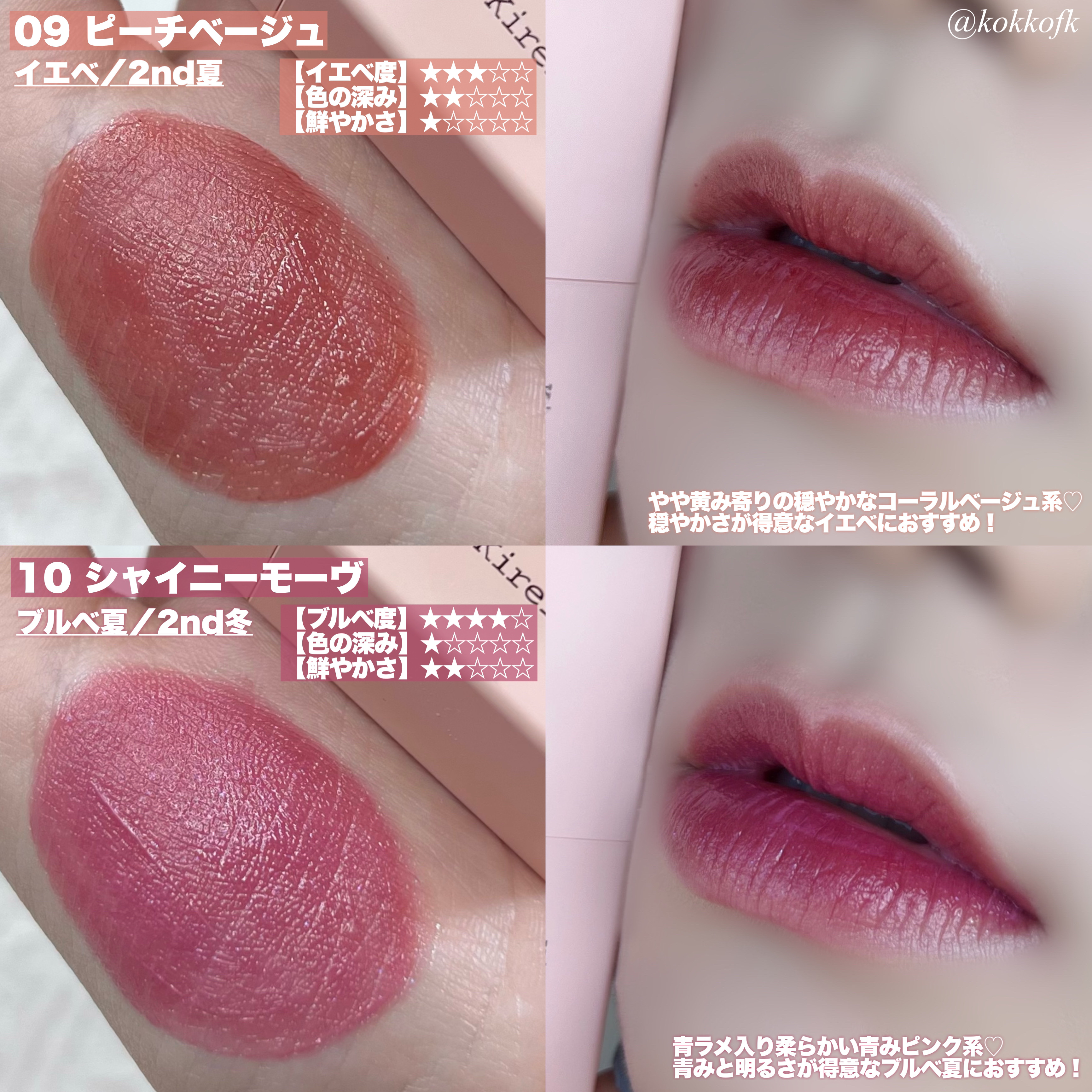 ルージュリップティント/Kirei&co./口紅を使ったクチコミ（3枚目）