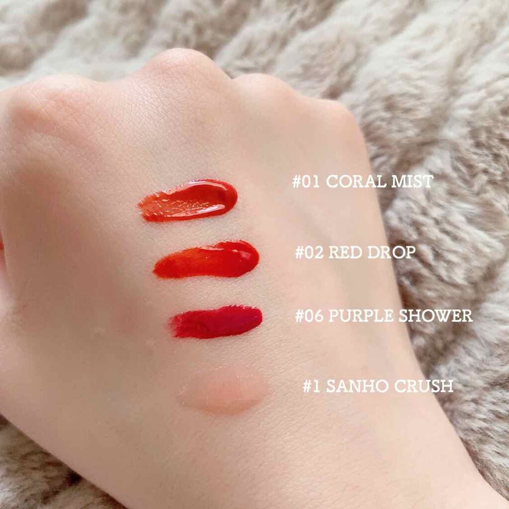 グラスティングウォーターティント/rom&nd/リップティントを使ったクチコミ(2枚目)