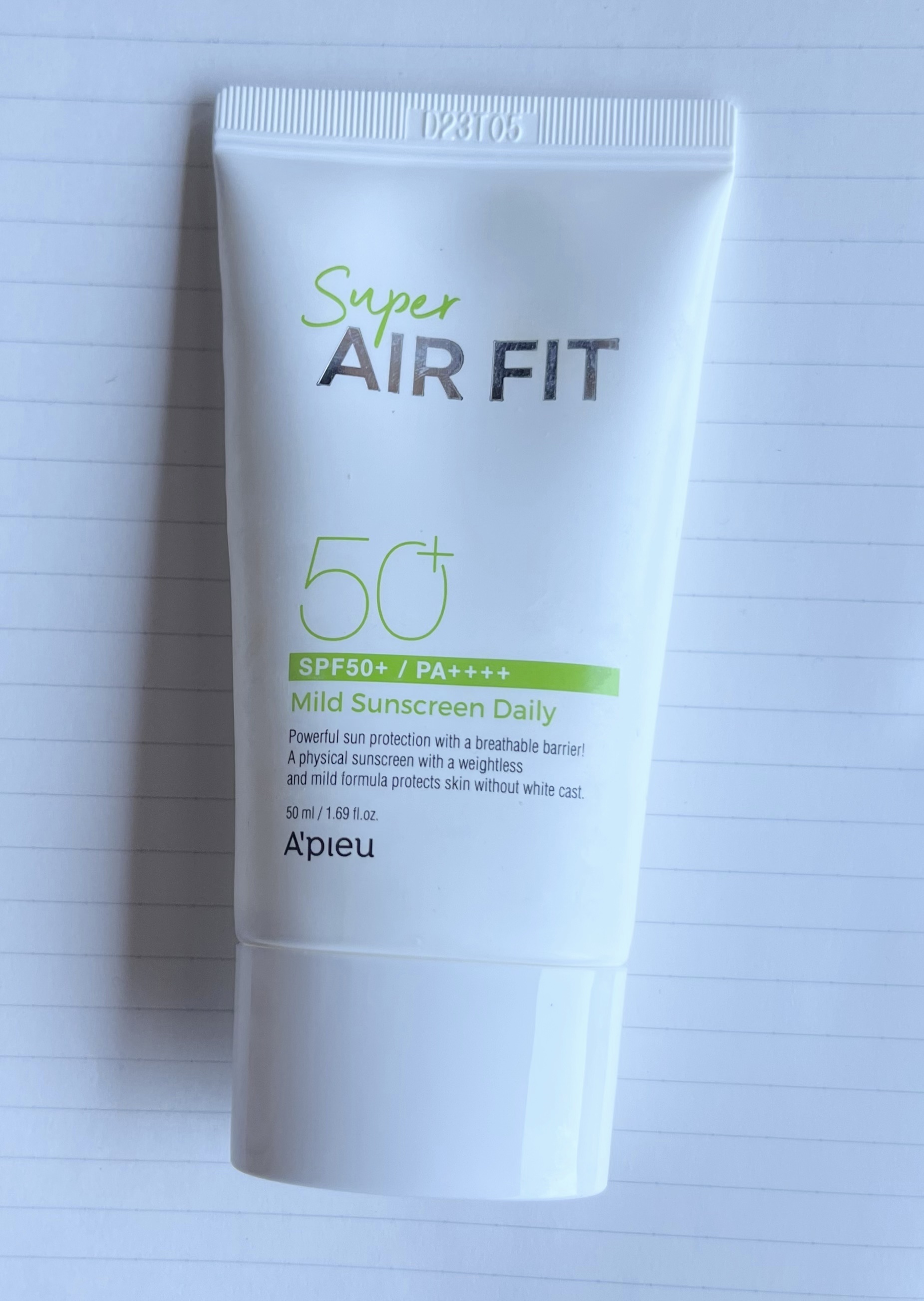 スーパー エアフィット マイルド サンカット（モイスチャー）/A’pieu/日焼け止めクリームを使ったクチコミ（1枚目）