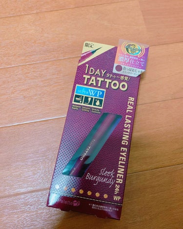 1DAY TATTOO K-パレット リアルラスティングアイライナー 24hWPc  BGD スリークバーガンディー  1200円＋税
なんだか久しぶりな気がする投稿()
最近未開封の状態で写真を撮るこ