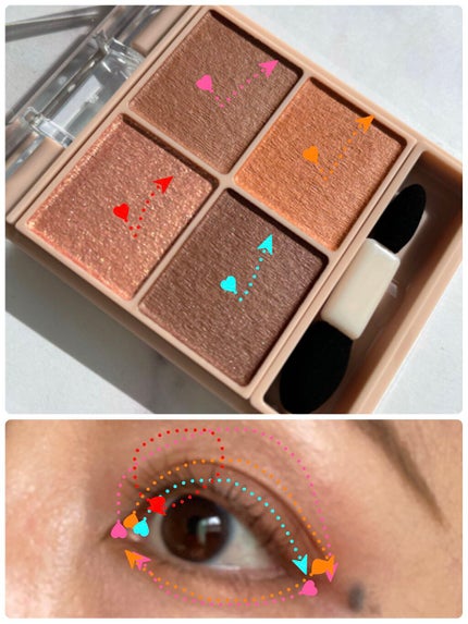 シルキースフレアイズ(マットタイプ)/キャンメイク/アイシャドウパレットを使ったクチコミ(3枚目)