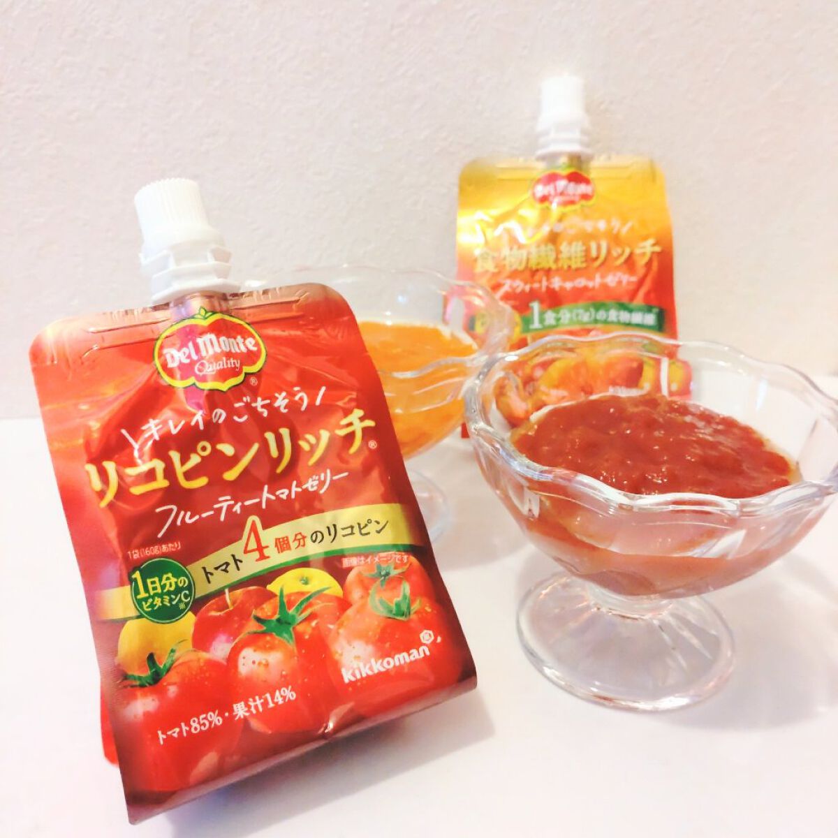 リコピンリッチフルーティトマトゼリー/デルモンテ/ゼリー飲料を使ったクチコミ（2枚目）