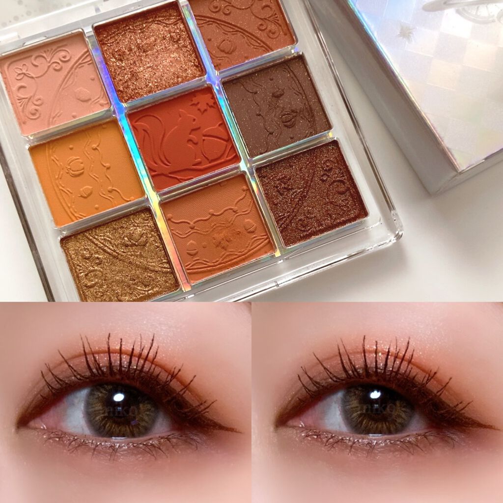 クォーツ 9色アイシャドウパレット(ドリームランドアイシャドウ) J13 ハチミツパンプキン/ZEESEA/アイシャドウパレットを使ったクチコミ（2枚目）