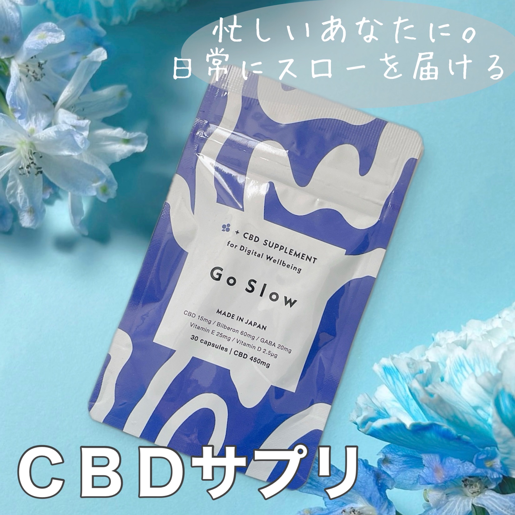 CBDサプリメント for デジタルウェルビーイング/Go Slow/健康サプリメントを使ったクチコミ（1枚目）