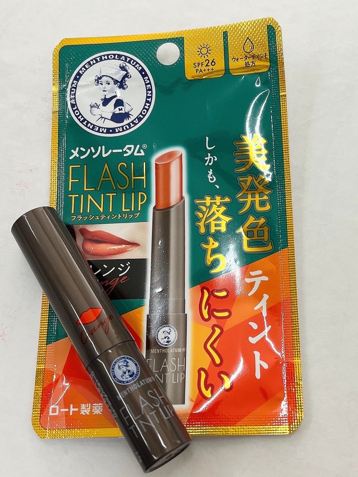 メンソレータム フラッシュティントリップ/メンソレータム/リップティントを使ったクチコミ(1枚目)