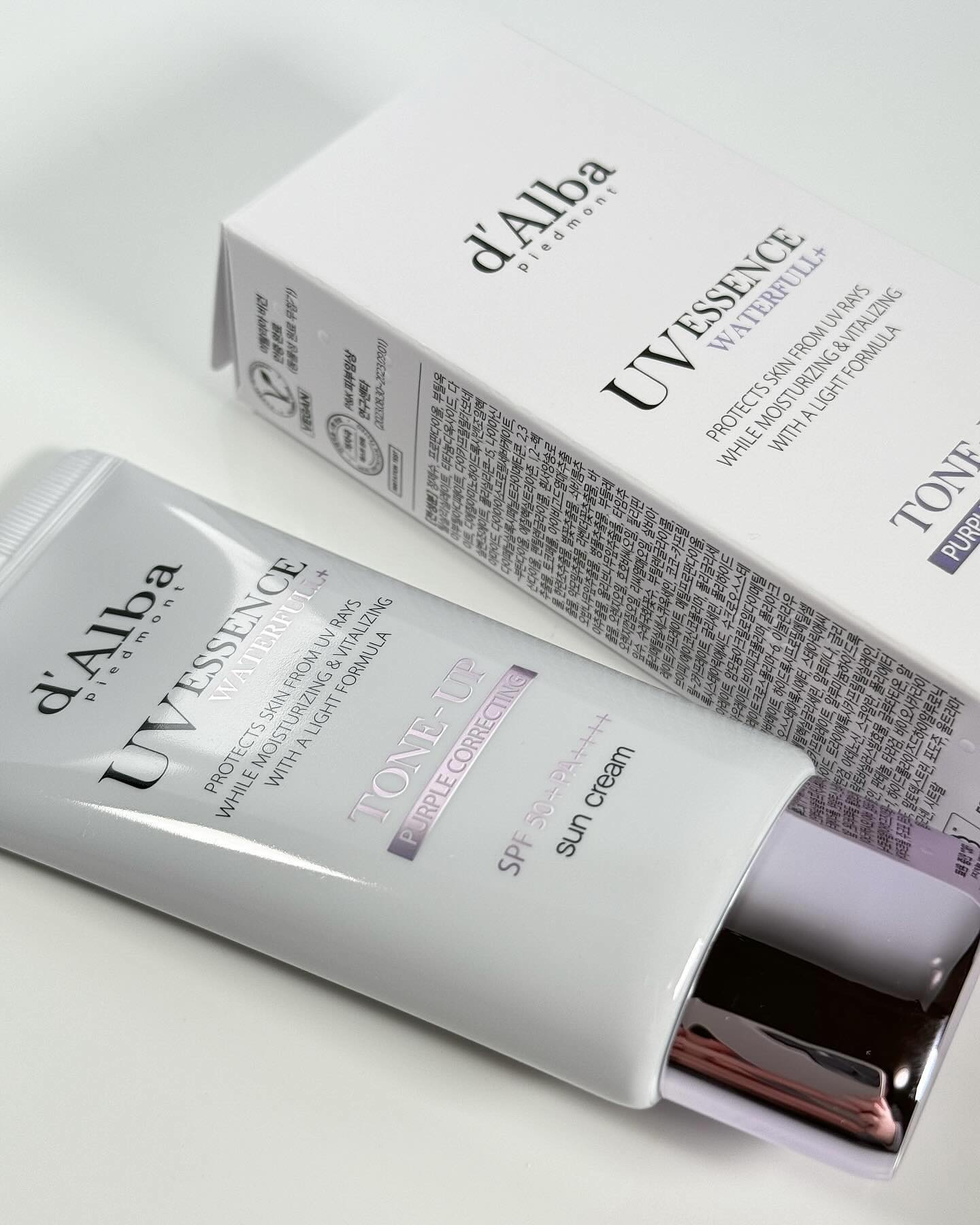 ダルバ ウォータフル トーンアップ サンクリーム(パープル)/ダルバ/日焼け止めクリームを使ったクチコミ（1枚目）