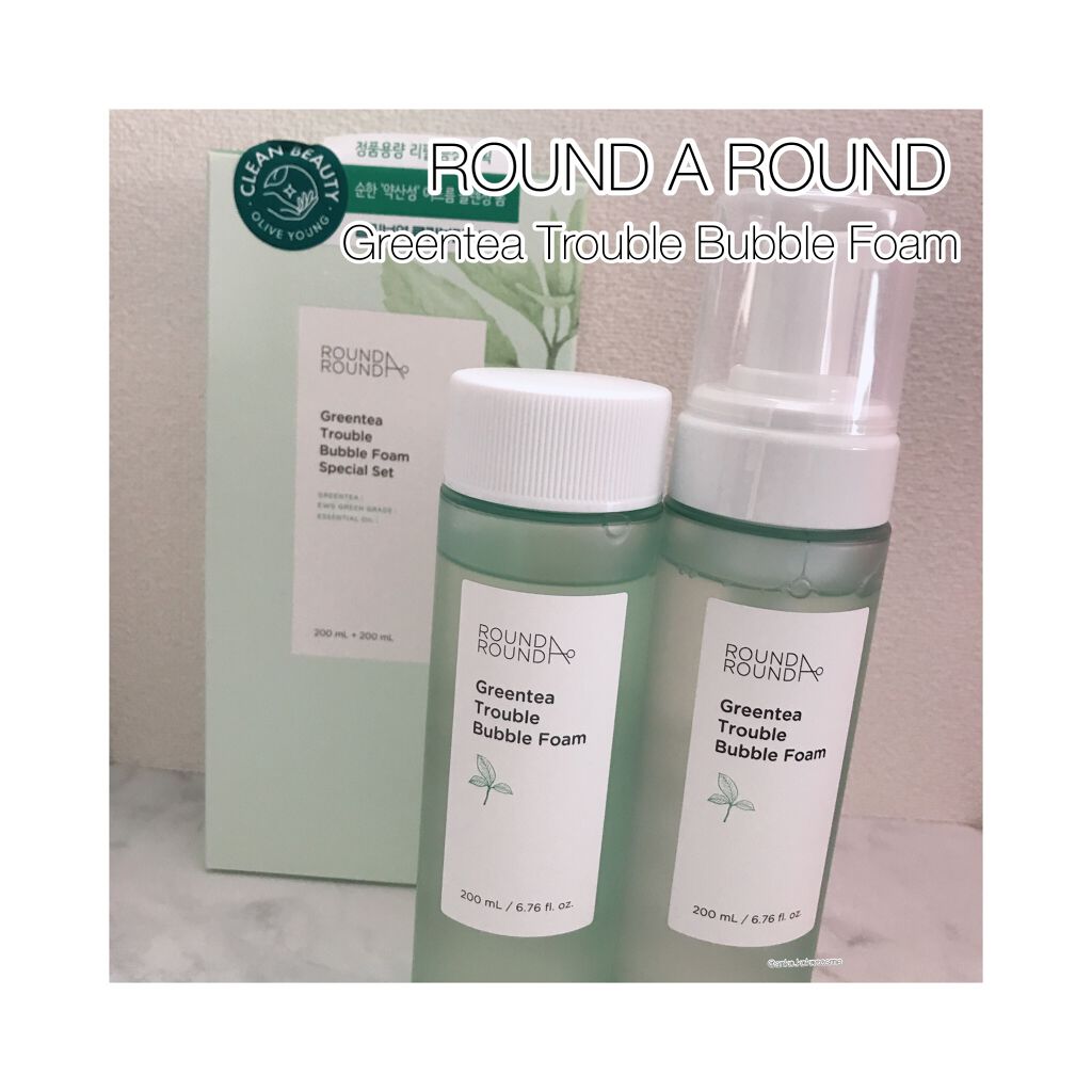 グリーンティートラブルバブルフォーム/ラウンドアラウンド/泡洗顔を使ったクチコミ（1枚目）