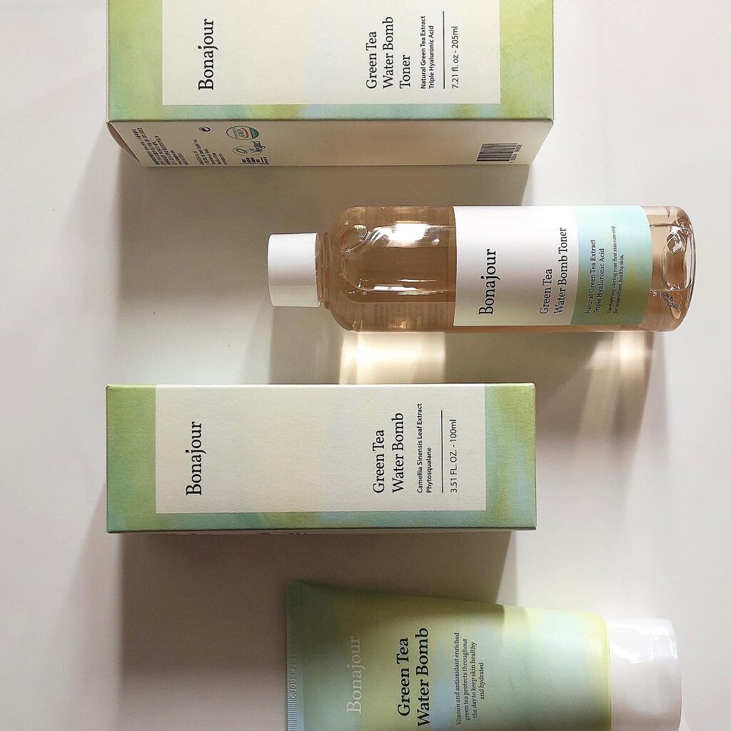 グリーンティーウォーターボム/Bonajour/フェイスクリームを使ったクチコミ（1枚目）