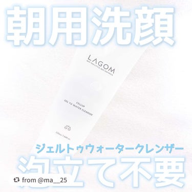 ラゴム ジェルトゥウォーター クレンザー(朝用洗顔)/LAGOM /洗顔フォームを使ったクチコミ（1枚目）