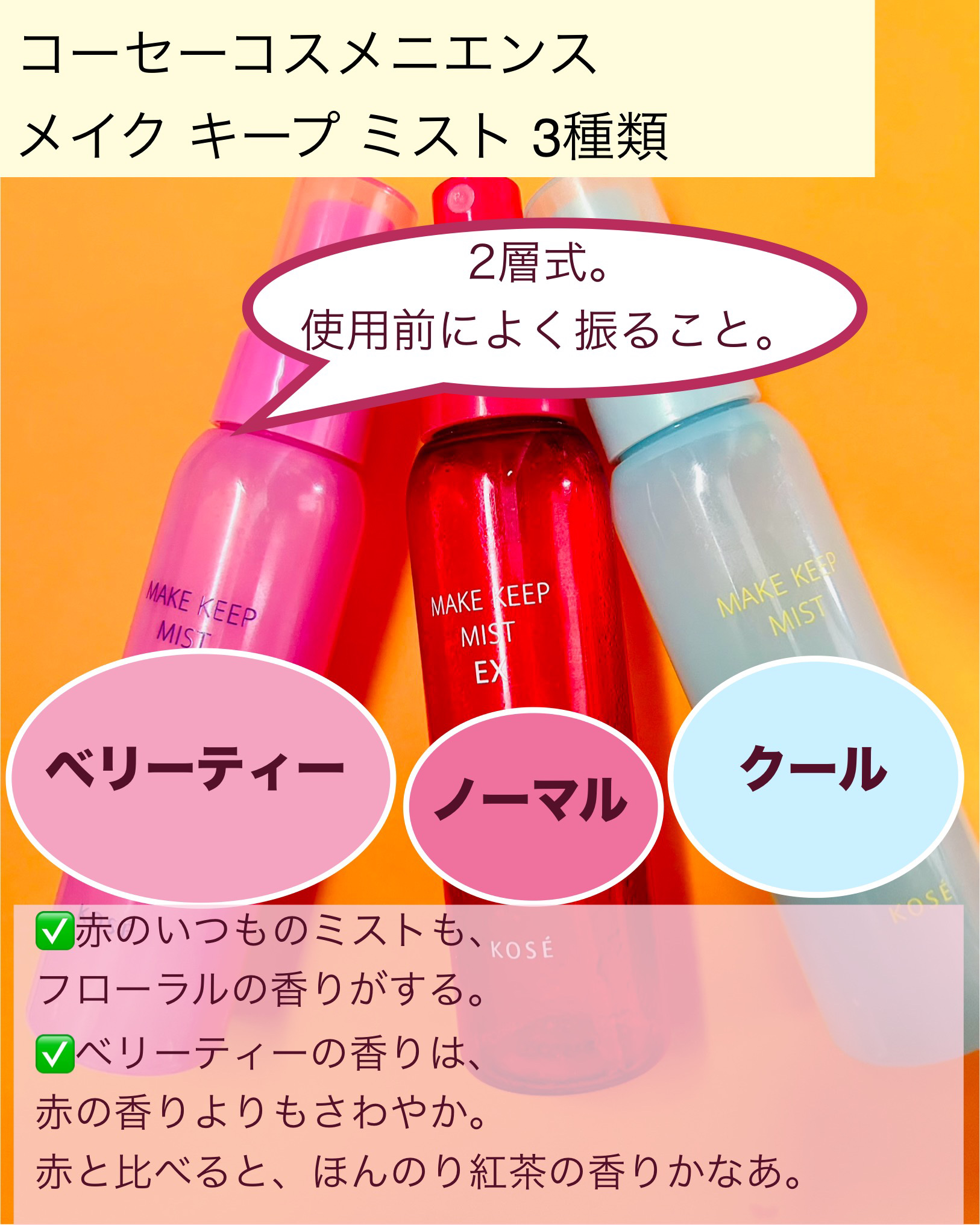 メイク キープ ミスト EX + TEA/コーセーコスメニエンス/ミスト状化粧水を使ったクチコミ（3枚目）