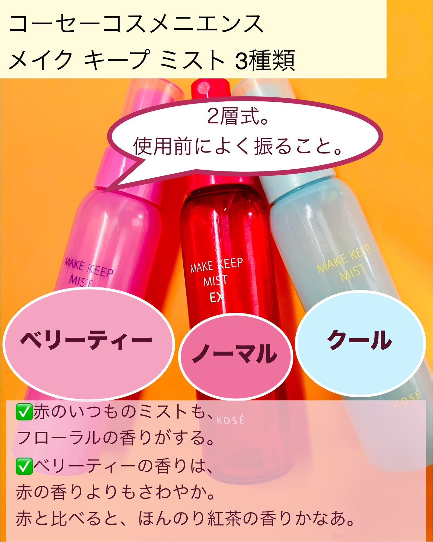 メイク キープ ミスト EX + TEA/コーセーコスメニエンス/ミスト状化粧水を使ったクチコミ(3枚目)