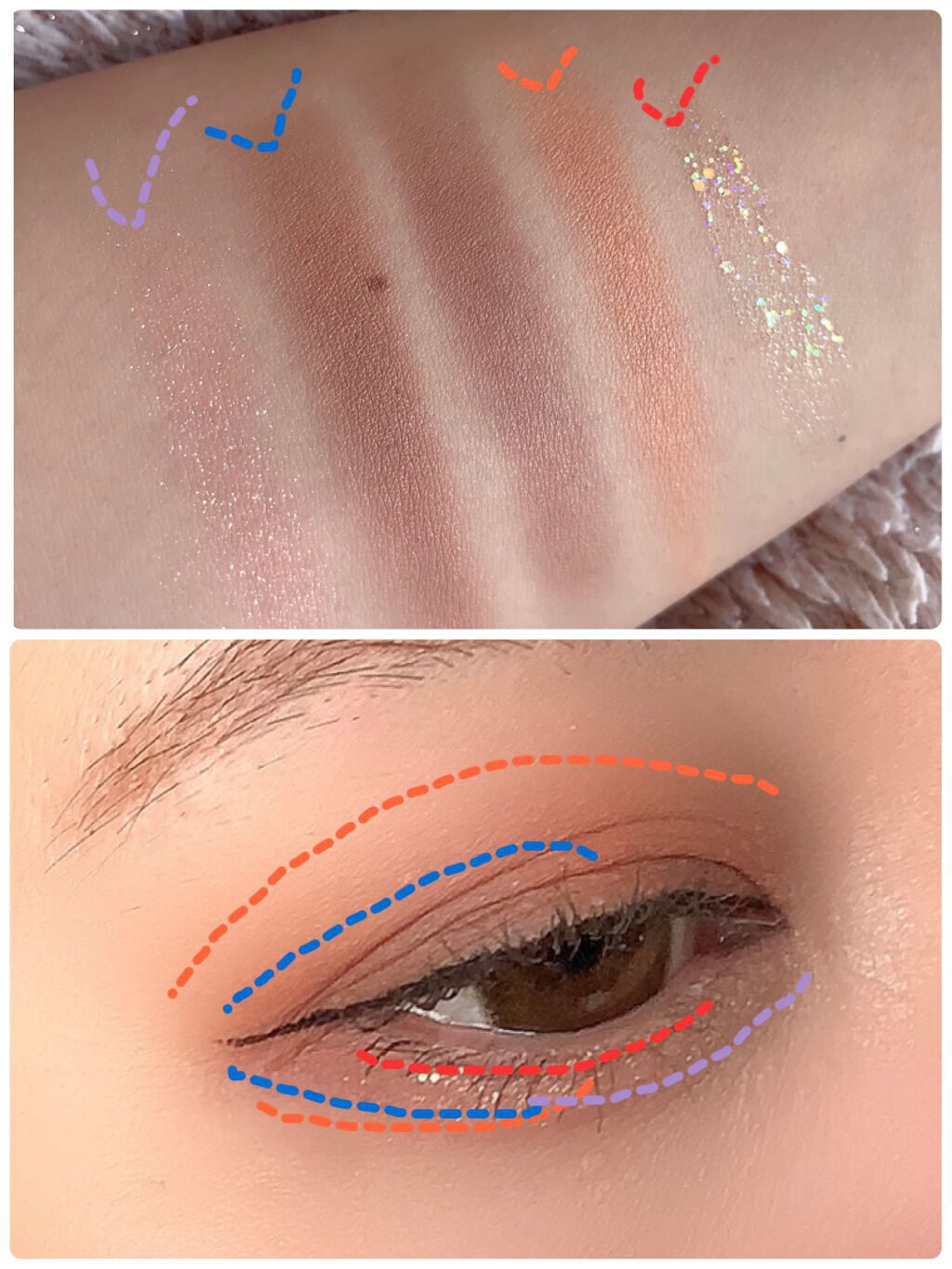 リキッド グリッター シャドウ/rom&nd/グリッターを使ったクチコミ(6枚目)