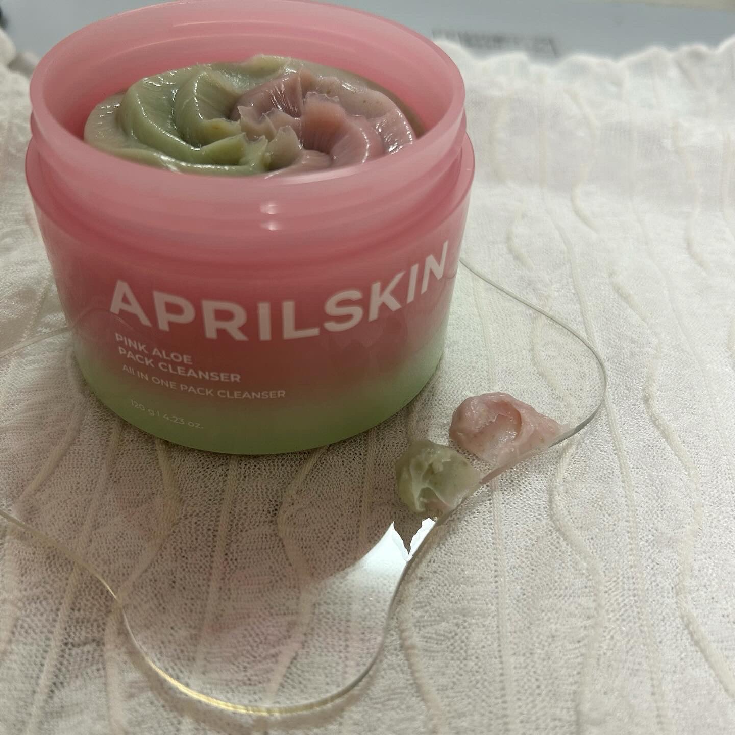 ピンクアロエメレンゲクレンザー/APRILSKIN/その他洗顔料を使ったクチコミ（3枚目）