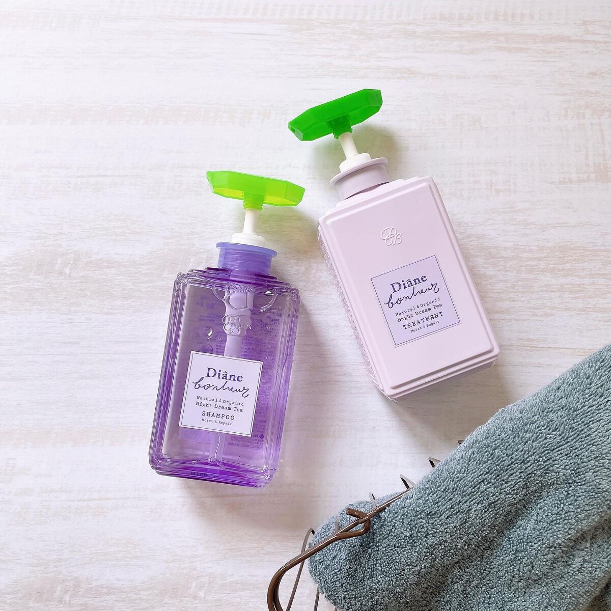 ダイアンボヌール モイスト&リペア シャンプー/トリートメント ナイトドリームティーの香り/ダイアン/市販シャンプーを使ったクチコミ(2枚目)