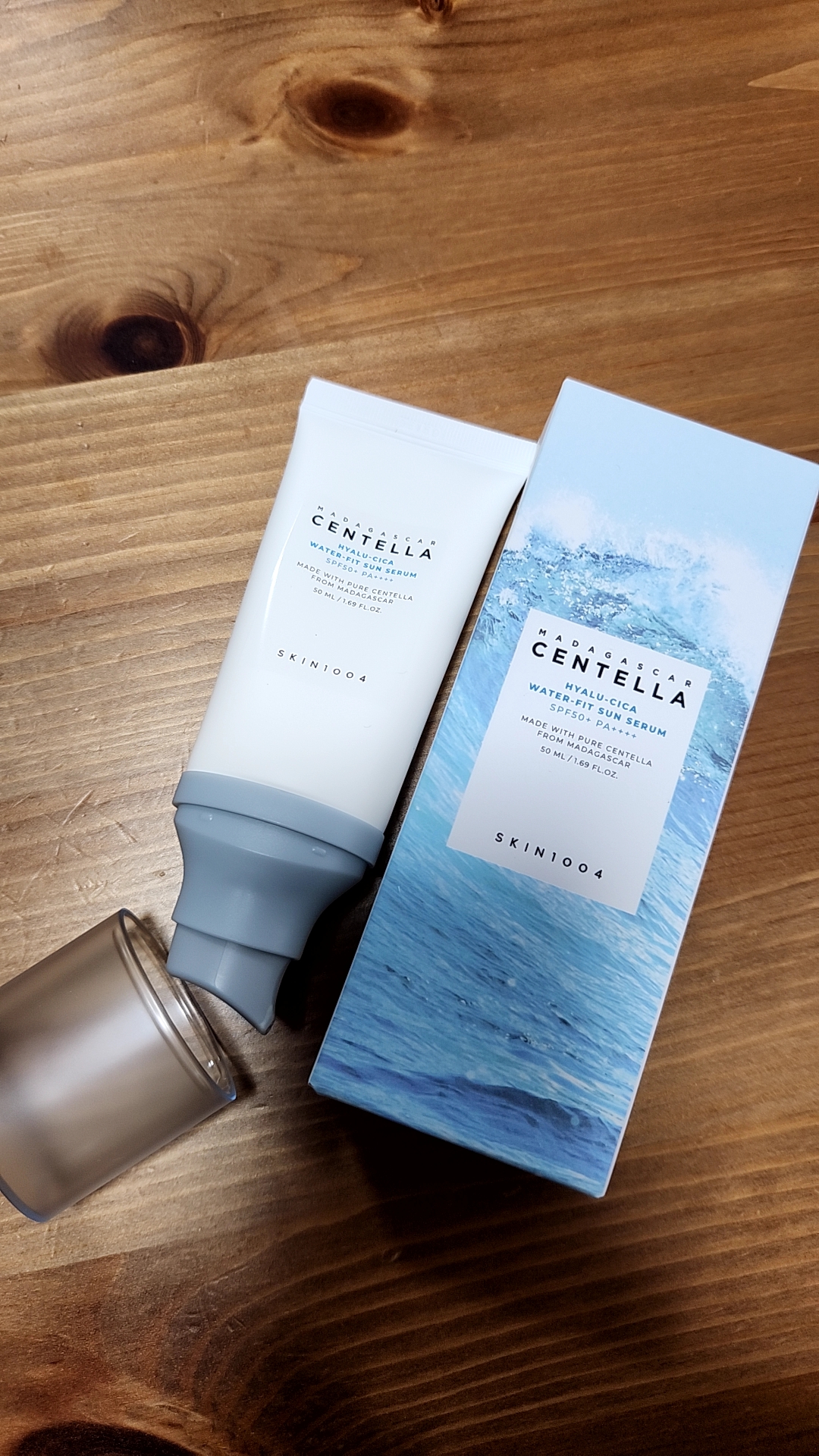 ヒアルーシカ ウォーターフィット サンセラム/SKIN1004/日焼け止めローションを使ったクチコミ（1枚目）