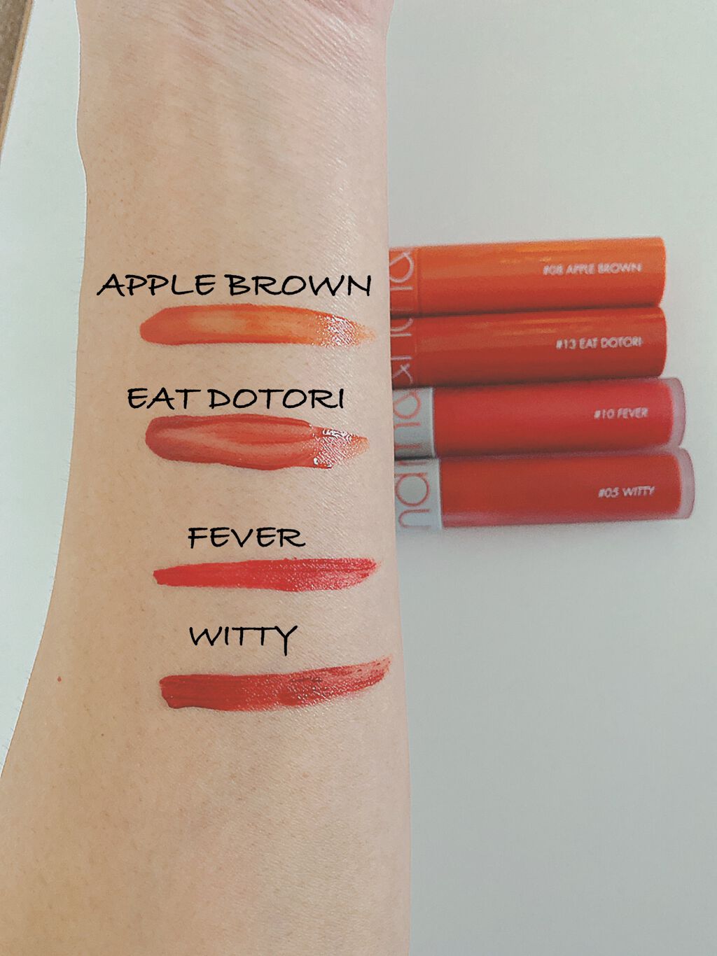 ジューシーラスティングティント/rom&nd/リップティントを使ったクチコミ（3枚目）