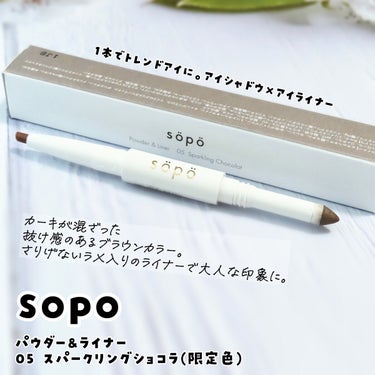 パウダー&ライナー 05 スパークリングショコラ＜限定色＞/sopo/パウダーアイシャドウを使ったクチコミ（1枚目）