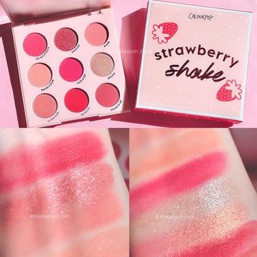 STRAWBERRY SHAKE/ColourPop/アイシャドウパレットを使ったクチコミ（3枚目）