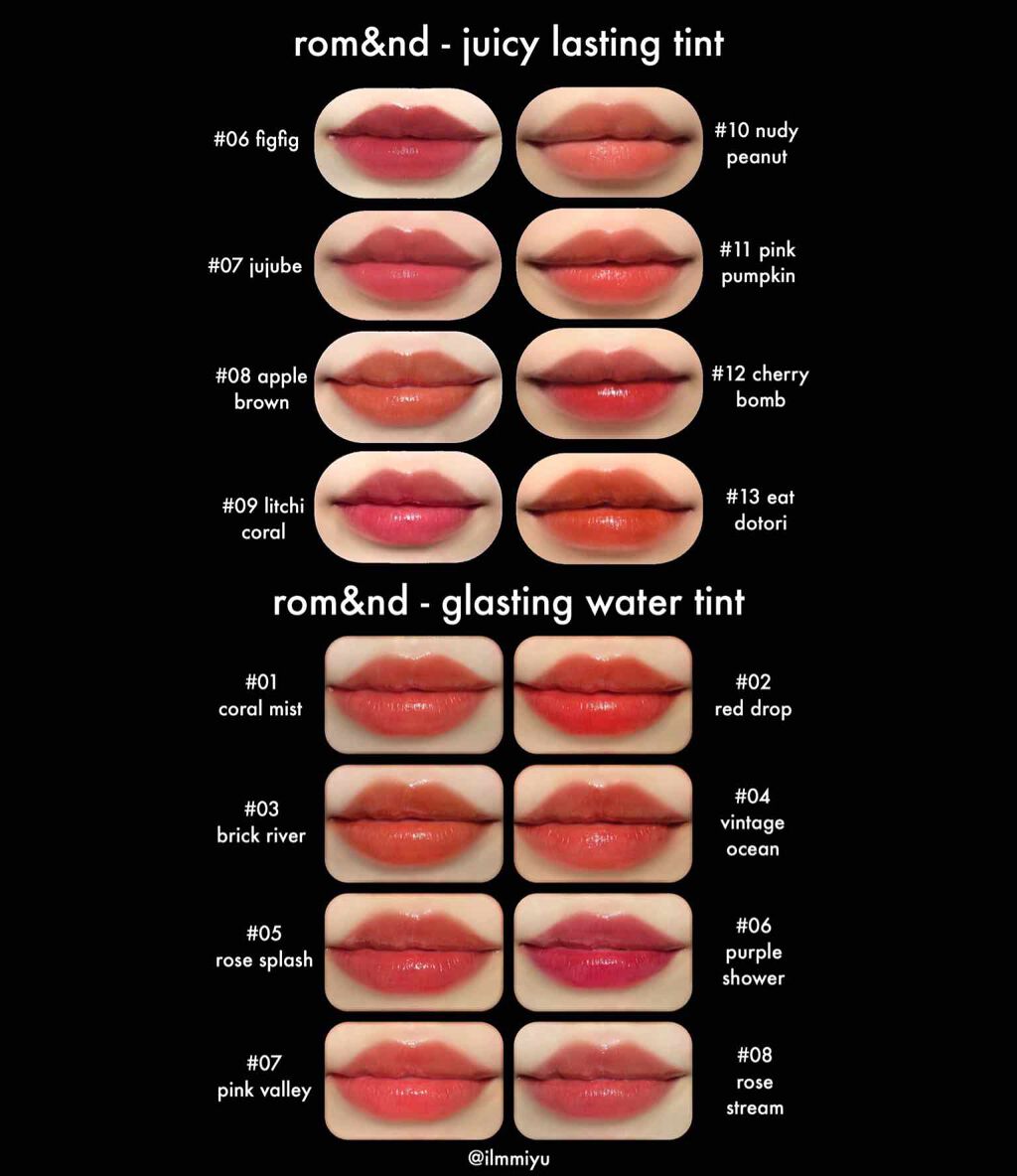 ジューシーラスティングティント/rom&nd/リップティントを使ったクチコミ(1枚目)