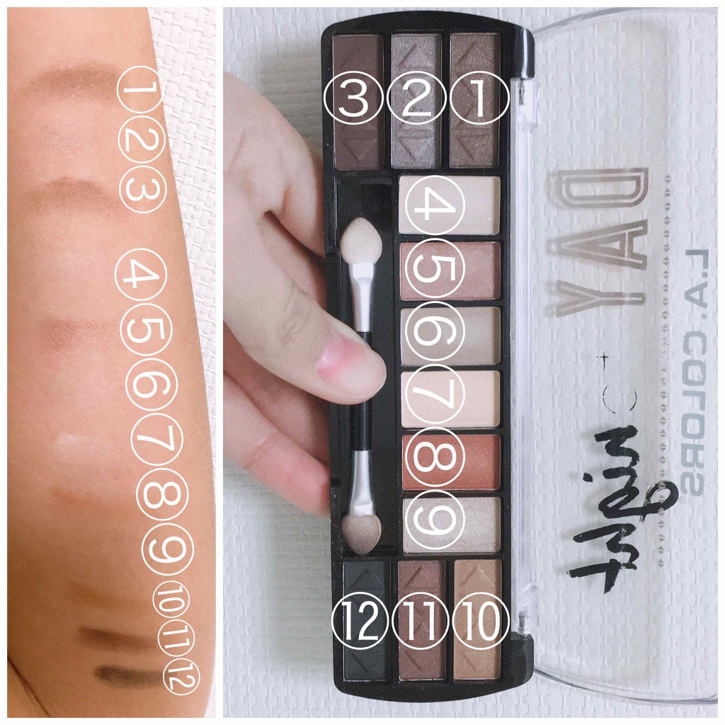 DAY TO NIGTHT la.colorsアイシャドウ/サンキューマート/アイシャドウパレットを使ったクチコミ(3枚目)