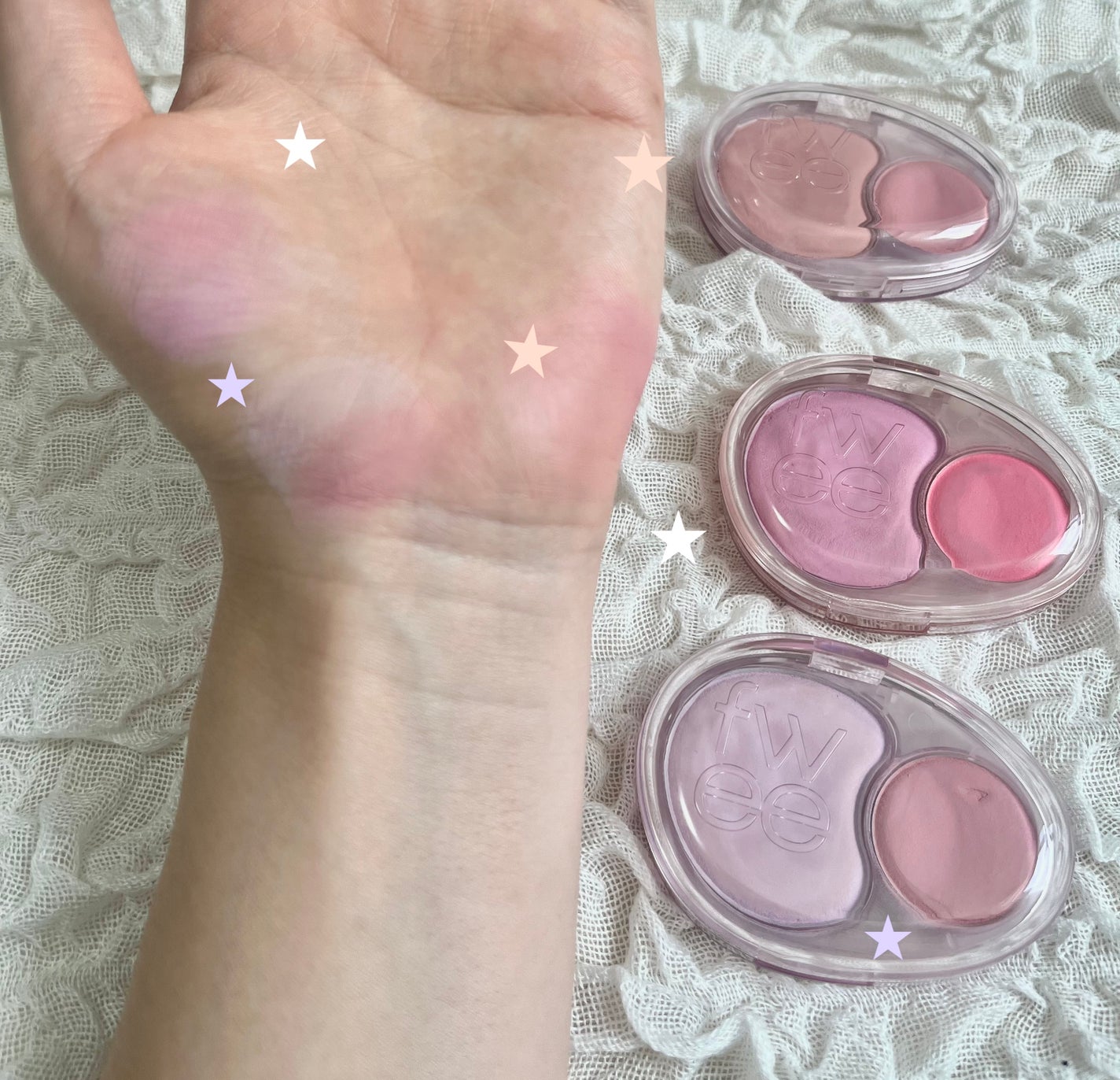 デュアルチークメロウ/fwee/ジェル・クリームチークを使ったクチコミ(4枚目)