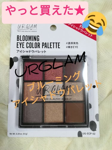 UR GLAM　BLOOMING EYE COLOR PALETTE/U R GLAM/アイシャドウパレットを使ったクチコミ（1枚目）