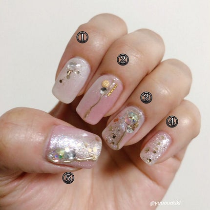 月蝕 on LIPS 「華やか桜ピンクネイル✨🌸✼••┈┈••✼••┈┈••✼••┈┈..」(2枚目)