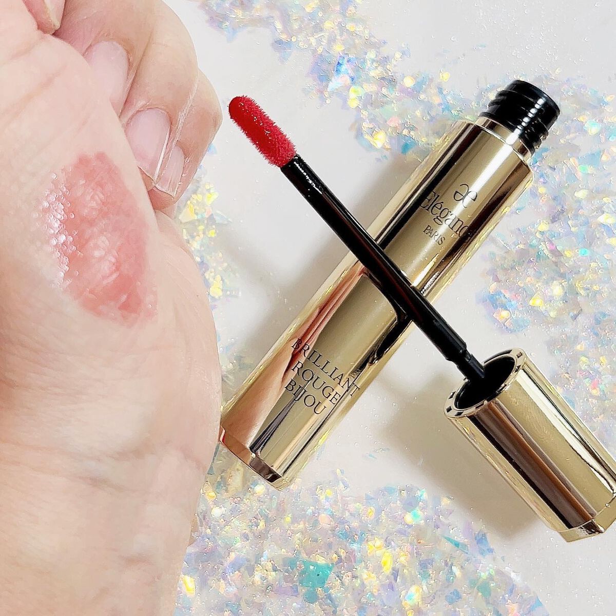 エレガンス ブリリアント ルージュ ビジュー/Elégance/リップグロスを使ったクチコミ(2枚目)