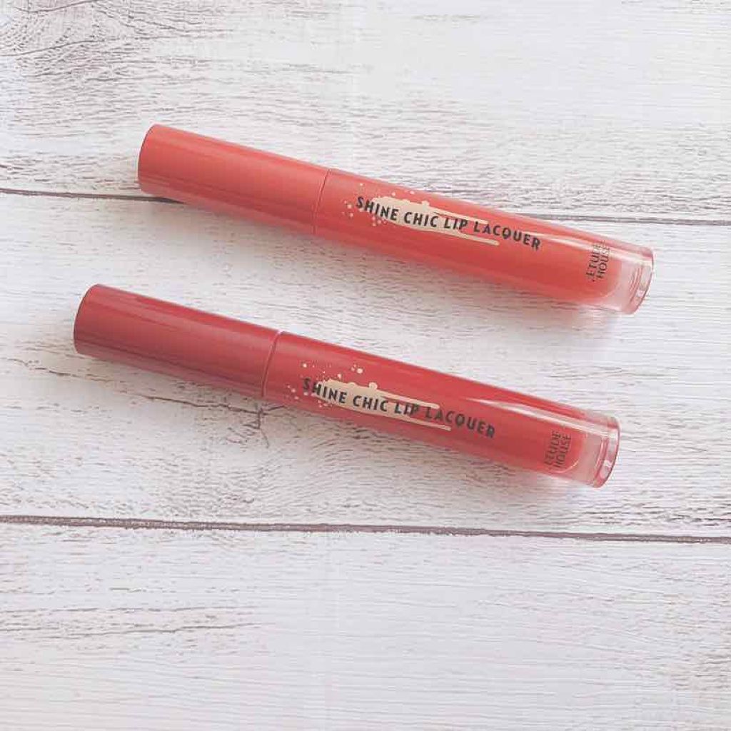 シャインシックリップラッカー/ETUDE/リップグロスを使ったクチコミ（1枚目）