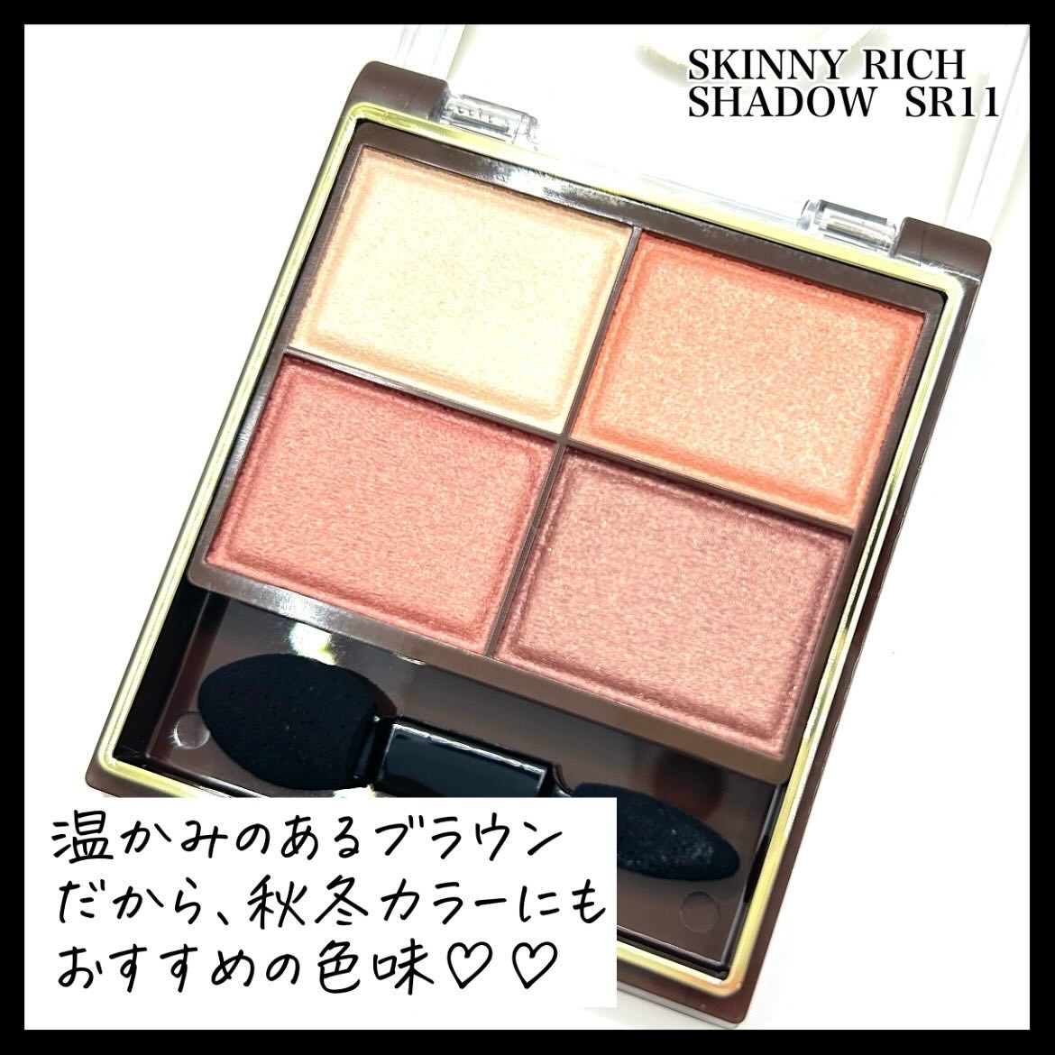 スキニーリッチシャドウ SR11 ブリックブラウン/excel/アイシャドウパレットを使ったクチコミ（3枚目）