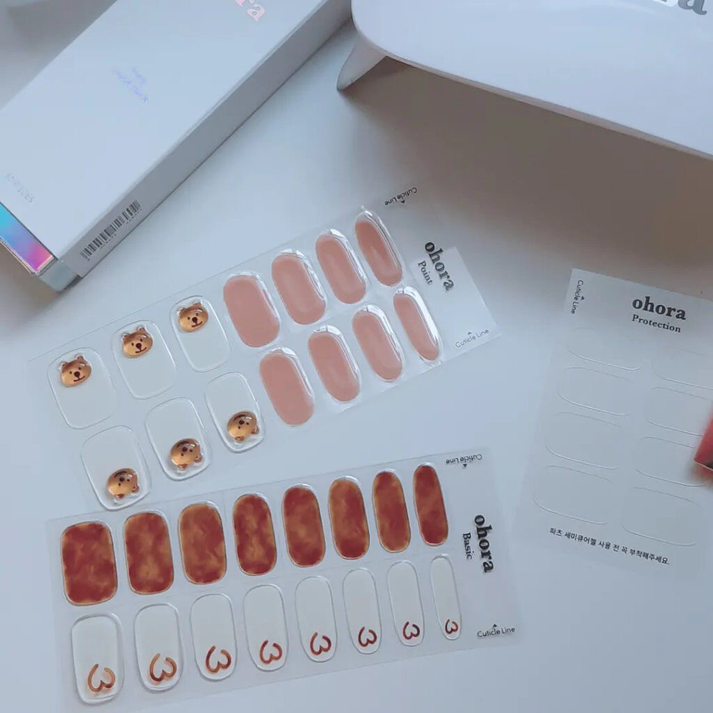 セミキュアジェルネイル(ハンド)/ohora/ネイルシールを使ったクチコミ(3枚目)