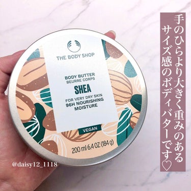 THE BODY SHOP ボディバター シアのクチコミ「ベタつかないのに高保湿なボディバターで乾燥肌がしっとり潤う💭💕



✨THE BODY SH.....」（3枚目）