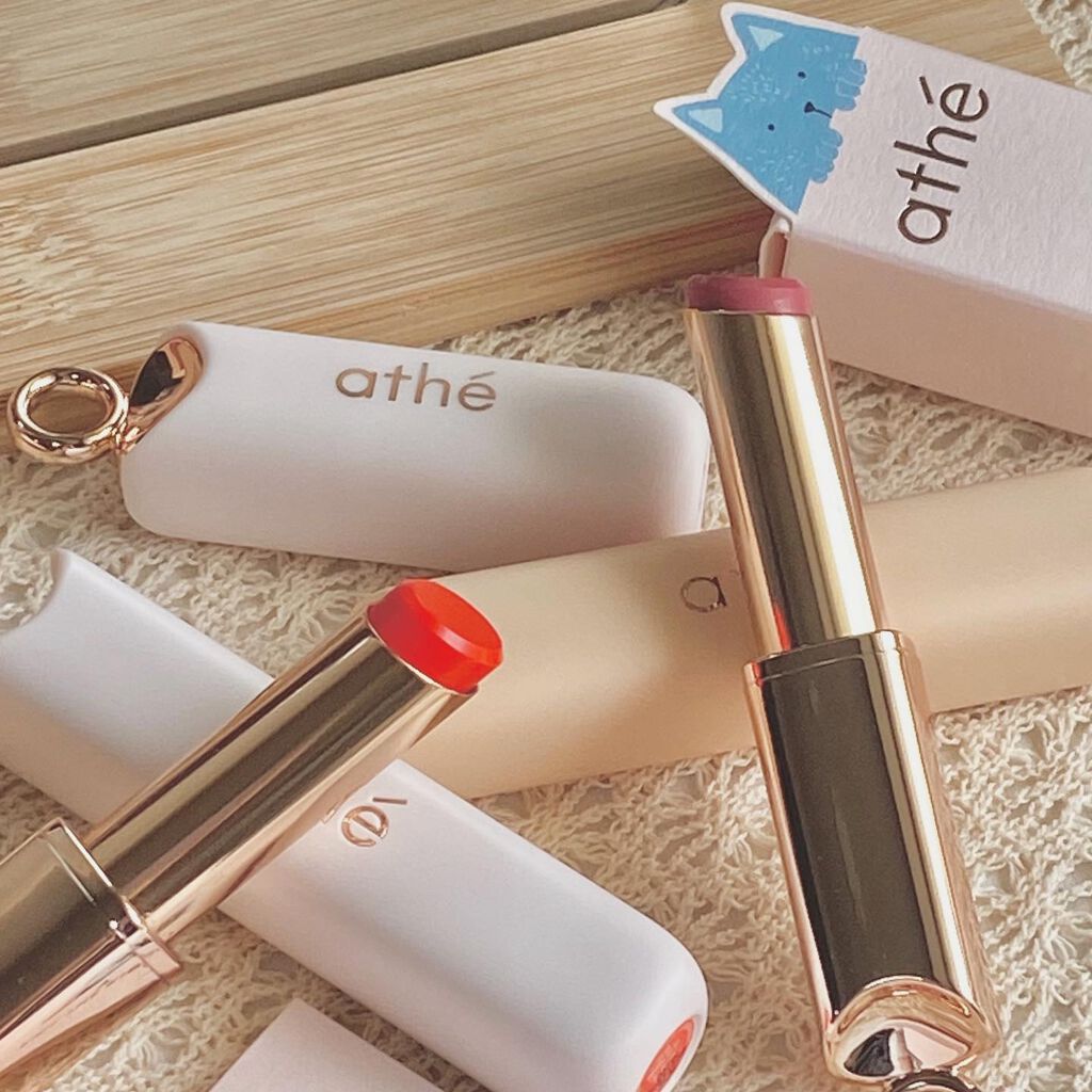 athe AUTHENTIC AIRY LIP BALM 05 &ジョイ/athé/口紅を使ったクチコミ（2枚目）
